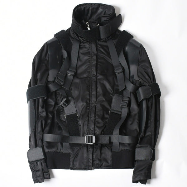極美品 DOLCE＆GABBANA ドルチェアンドガッバーナ ボンデージジャケット パラシュートジャケット FW2003 GSP1J 9853 ブラック サイズ40 中古 4a006728