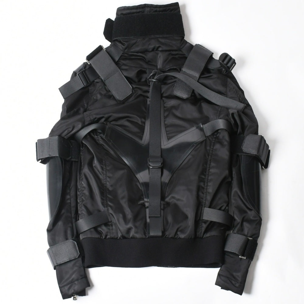 極美品 DOLCE＆GABBANA ドルチェアンドガッバーナ ボンデージジャケット パラシュートジャケット FW2003 GSP1J 9853 ブラック サイズ40 中古 4a006728