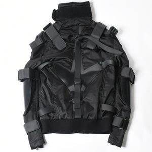 極美品 DOLCE＆GABBANA ドルチェアンドガッバーナ ボンデージジャケット パラシュートジャケット FW2003 GSP1J 9853 ブラック サイズ40 中古 4a006728