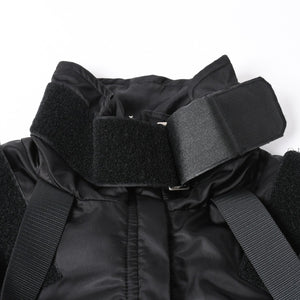 極美品 DOLCE＆GABBANA ドルチェアンドガッバーナ ボンデージジャケット パラシュートジャケット FW2003 GSP1J 9853 ブラック サイズ40 中古 4a006728