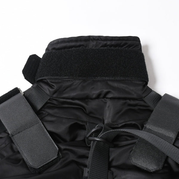 極美品 DOLCE＆GABBANA ドルチェアンドガッバーナ ボンデージジャケット パラシュートジャケット FW2003 GSP1J 9853 ブラック サイズ40 中古 4a006728