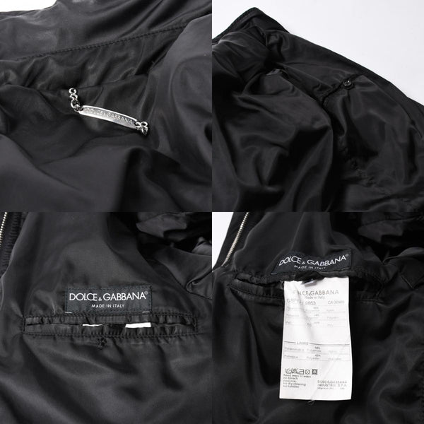 極美品 DOLCE＆GABBANA ドルチェアンドガッバーナ ボンデージジャケット パラシュートジャケット FW2003 GSP1J 9853 ブラック サイズ40 中古 4a006728