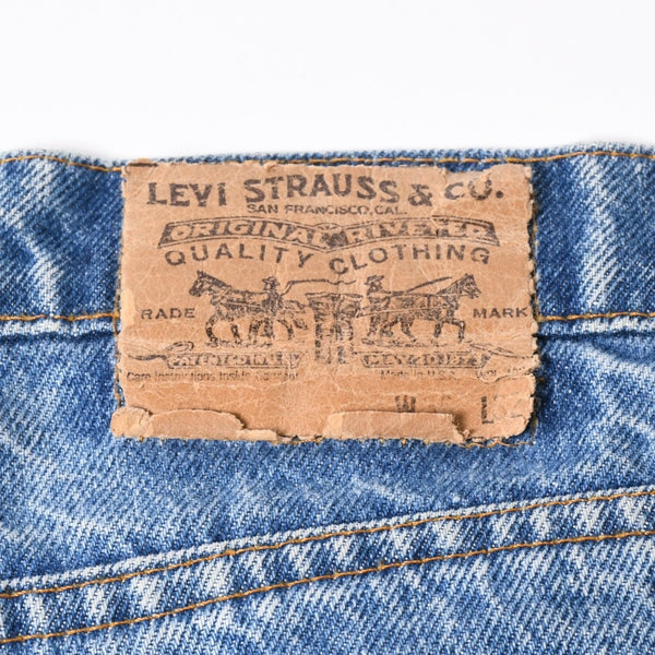 極美品 CHROME HEARTS × Levi's クロムハーツ リーバイス 517 クロスパッチ デニムパンツ インディゴブルー ブラック サイズ34 中古 4a007570