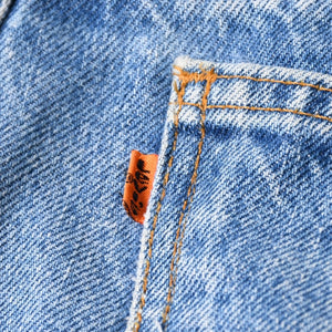 極美品 CHROME HEARTS × Levi's クロムハーツ リーバイス 517 クロスパッチ デニムパンツ インディゴブルー ブラック サイズ34 中古 4a007570
