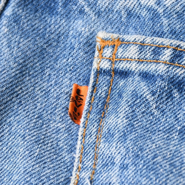 極美品 CHROME HEARTS × Levi's クロムハーツ リーバイス 517 クロスパッチ デニムパンツ インディゴブルー ブラック サイズ34 中古 4a007570