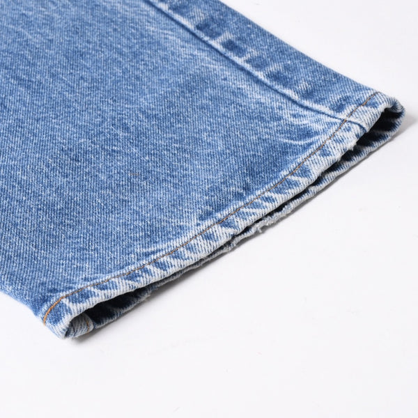 極美品 CHROME HEARTS × Levi's クロムハーツ リーバイス 517 クロスパッチ デニムパンツ インディゴブルー ブラック サイズ34 中古 4a007570