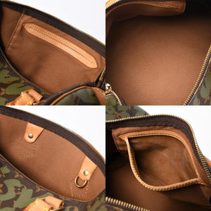 極美品 LOUIS VUITTON ルイヴィトン ハンドバッグ スピーディ30 モノグラムグラフィティ カーキ M92194 ゴールド金具 中古 4a007563