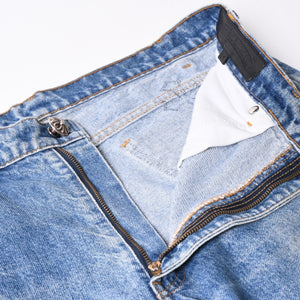 極美品 CHROME HEARTS × Levi's クロムハーツ リーバイス 517 クロスパッチ デニムパンツ インディゴブルー ブラック サイズ34 中古 4a007570