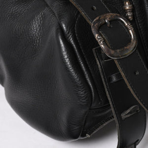極美品 CHROME HEARTS クロムハーツ BSフレア バックパック リュック ガンスリンガー レザー シルバー925 ブラック 中古 4a007573