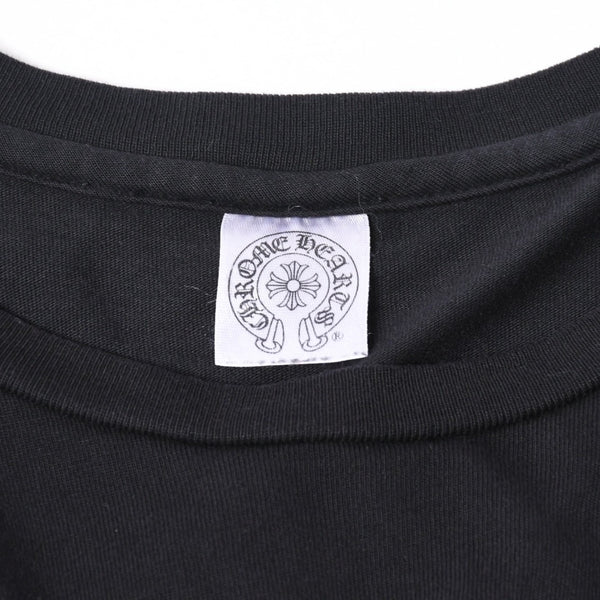 極美品 CHROME HEARTS クロムハーツ オールド バックCHクロスプリント Tシャツ ブラック Mサイズ カットソー 半袖 中古 4a007320