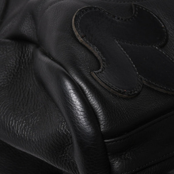 極美品 CHROME HEARTS クロムハーツ BSフレア バックパック リュック ガンスリンガー レザー シルバー925 ブラック 中古 4a007573