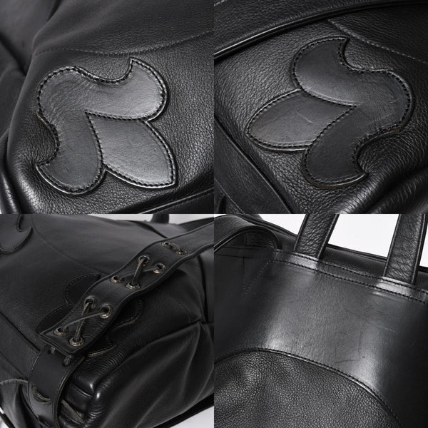 極美品 CHROME HEARTS クロムハーツ BSフレア バックパック リュック ガンスリンガー レザー シルバー925 ブラック 中古 4a007573