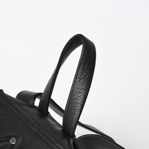 極美品 CHROME HEARTS クロムハーツ BSフレア バックパック リュック ガンスリンガー レザー シルバー925 ブラック 中古 4a007573