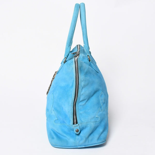 CHROME HEARTS クロムハーツ SLOUCHY MO スラウチー モー BSフレア ハンドバッグ フレアニー ダガージップ スクロールラベル スエード 美品 中古 4a007574