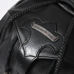 極美品 CHROME HEARTS クロムハーツ BSフレア バックパック リュック ガンスリンガー レザー シルバー925 ブラック 中古 4a007573