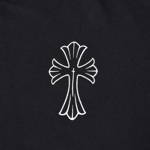 極美品 CHROME HEARTS クロムハーツ オールド バックCHクロスプリント Tシャツ ブラック Mサイズ カットソー 半袖 中古 4a007320