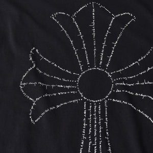 極美品 CHROME HEARTS クロムハーツ オールド バックCHクロスプリント Tシャツ ブラック Mサイズ カットソー 半袖 中古 4a007320