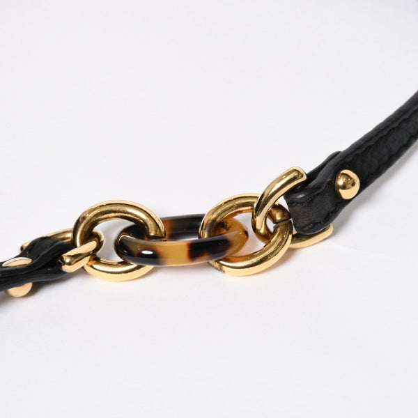 FENDI フェンディ ショルダーバッグ バッグ ミニバゲット 8BR180 ブラック ゴールド金具 美品 中古 4a006238