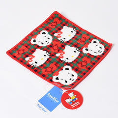 新品未使用 familiar ファミリア × HELLO KITTY ハローキティ タオルハンカチ 770346 XF チェック柄 中古 4a007585