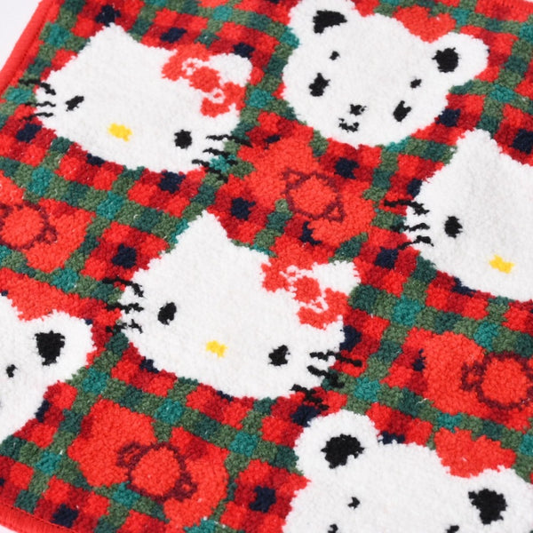 新品未使用 familiar ファミリア × HELLO KITTY ハローキティ タオルハンカチ 770346 XF チェック柄 中古 4a007585
