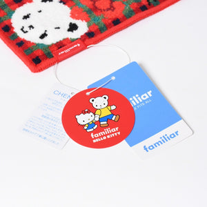 新品未使用 familiar ファミリア × HELLO KITTY ハローキティ タオルハンカチ 770346 XF チェック柄 中古 4a007585