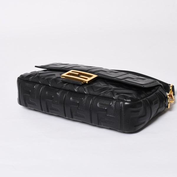 [USED/中古]FENDI フェンディ ショルダーバッグ 8BR600AT57F15ZW ブラック カーフ レザー ゴールド 金具 中古 4a006729