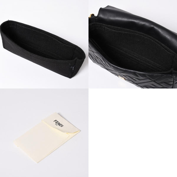 [USED/中古]FENDI フェンディ ショルダーバッグ 8BR600AT57F15ZW ブラック カーフ レザー ゴールド 金具 中古 4a006729