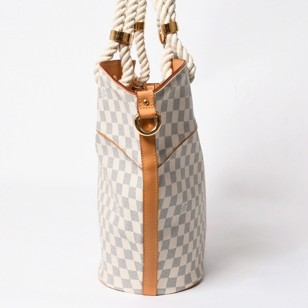 LOUIS VUITTON ルイヴィトン ダミエアズール ポンブロンGM トートバッグ ショルダーバッグ N48056 PVC ゴールド金具 美品 中古 4a007546