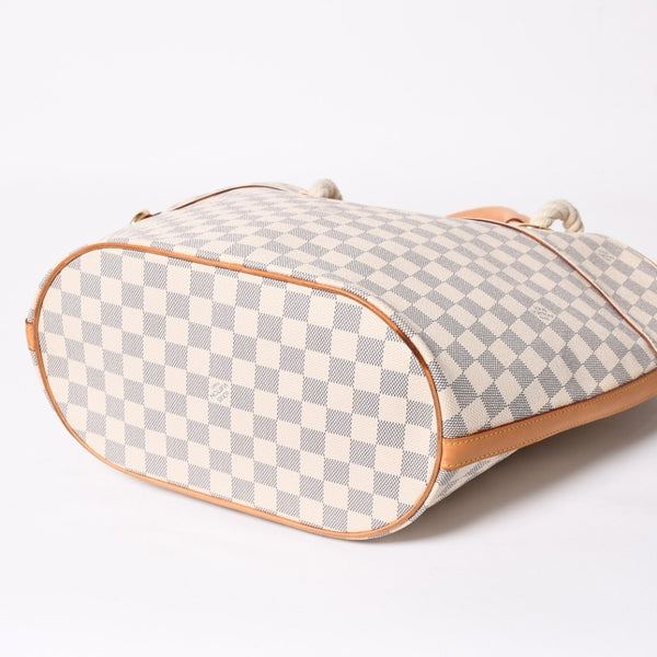 LOUIS VUITTON ルイヴィトン ダミエアズール ポンブロンGM トートバッグ ショルダーバッグ N48056 PVC ゴールド金具 美品 中古 4a007546
