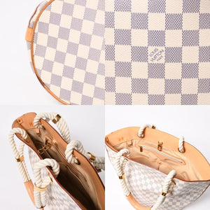 LOUIS VUITTON ルイヴィトン ダミエアズール ポンブロンGM トートバッグ ショルダーバッグ N48056 PVC ゴールド金具 美品 中古 4a007546