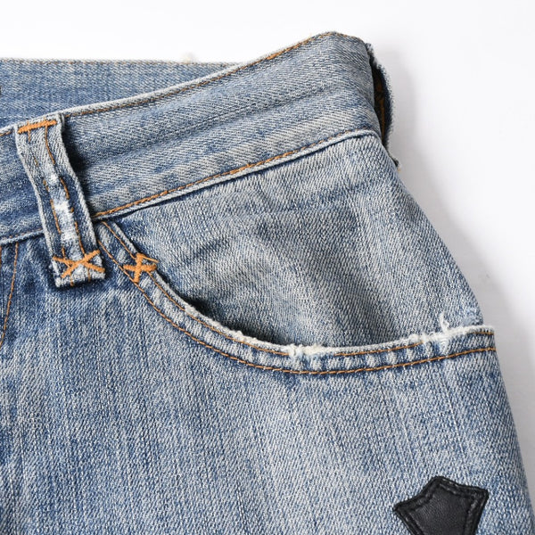 CHROME HEARTS クロムハーツ × DOLCE & GABBANA ドルチェ＆ガッバーナ セメタリークロスパッチデニム サイズ46 美品 中古 4a007580