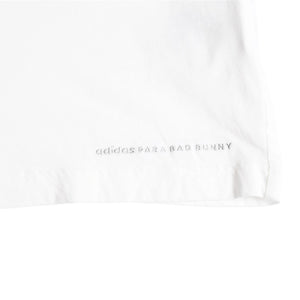極美品 adidas×Bad Bunny アディダス バッドバニー 半袖 Tシャツ ホワイト コットン サイズM 刺繍 中古 4a007488