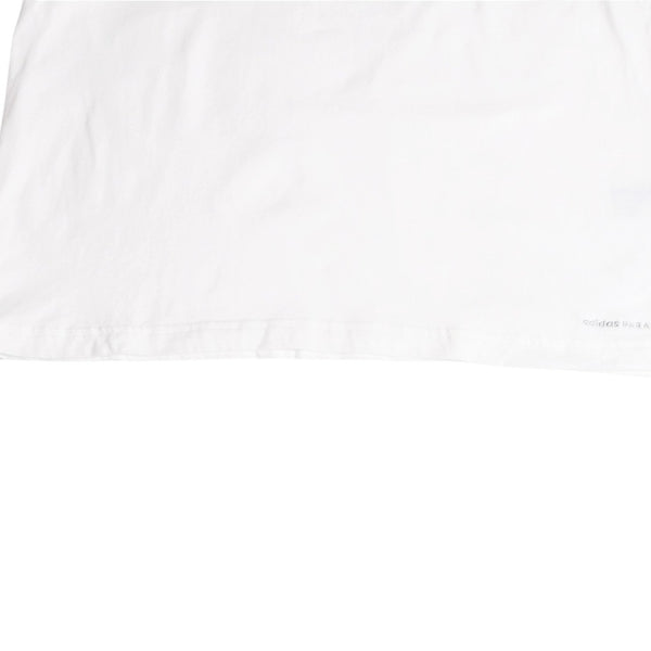 極美品 adidas×Bad Bunny アディダス バッドバニー 半袖 Tシャツ ホワイト コットン サイズM 刺繍 中古 4a007486