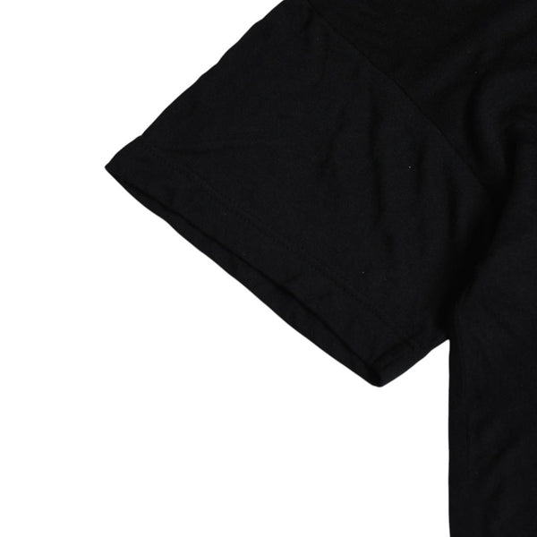 極美品 CHROME HEARTS クロムハーツ 半袖Tシャツ スター フレアモチーフ U.S.A製 レーヨン シルク ブラック サイズF 中古 4a007557