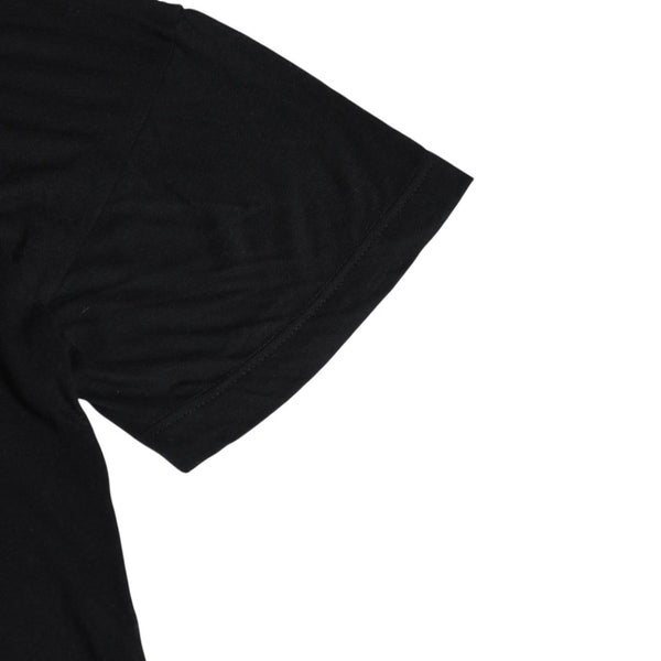極美品 CHROME HEARTS クロムハーツ 半袖Tシャツ スター フレアモチーフ U.S.A製 レーヨン シルク ブラック サイズF 中古 4a007557