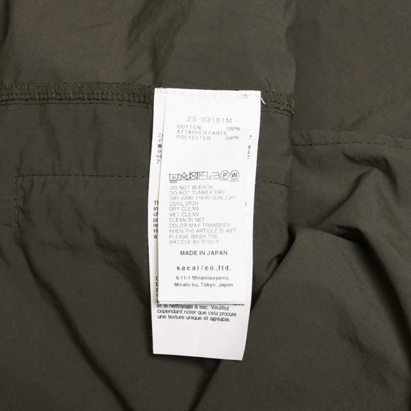 SACAI サカイ ドッキング 半袖Tシャツ 23-03181M コットン ポリエステル ベージュ サイズ2 美品 中古 4a007485