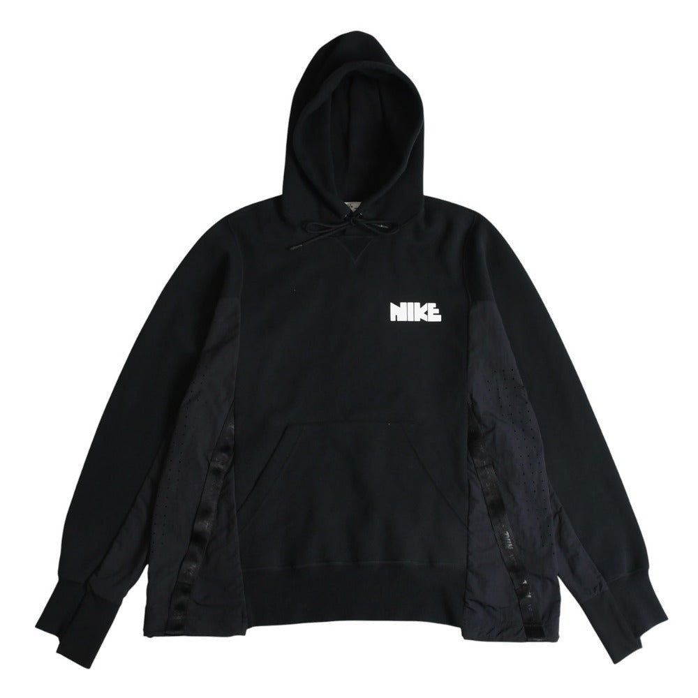 NIKE ナイキ sacai サカイ セットアップ パーカー スウェットパンツ CHINA製 コットン ポリエステル ブラック ホワイト サイズM 美品 中古 4a007452