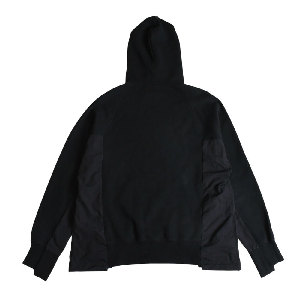 NIKE ナイキ sacai サカイ セットアップ パーカー スウェットパンツ CHINA製 コットン ポリエステル ブラック ホワイト サイズM 美品 中古 4a007452