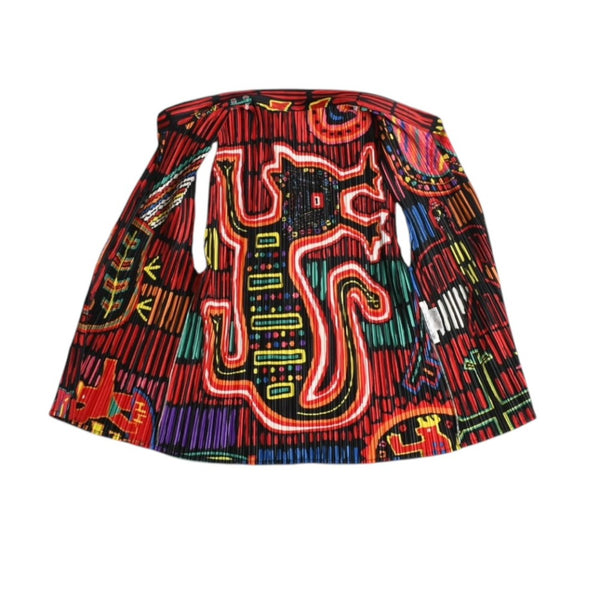 極美品 ISSEY MIYAKE イッセイミヤケ PLEATS PLEASE プリーツプリーズ ノースリーブ PP22-JE711 マルチカラー サイズ4 中古 4a007537