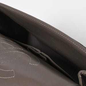極美品 CHANEL シャネル 2.55 Wフラップ Wチェーンショルダーバッグ 14番台 ココマーク エイジドカーフスキン グレージュ 中古 4a007771