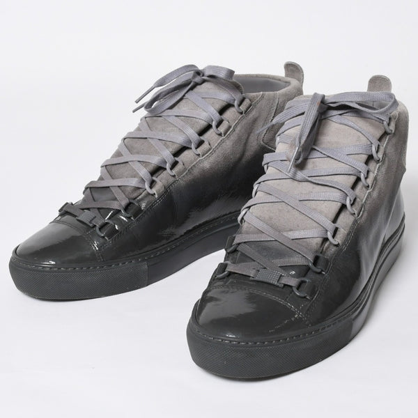 極美品 BALENCIAGA バレンシアガ Arena High アリーナ ハイカットスニーカー 373399 サイズ41 グレー グラデーション 中古 4a006543
