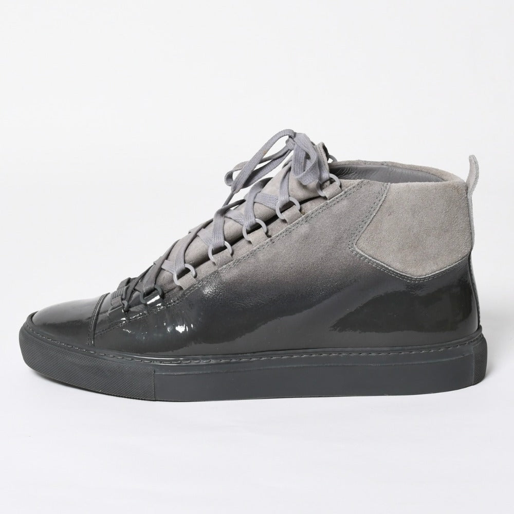 極美品 BALENCIAGA バレンシアガ Arena High アリーナ ハイカットスニーカー 373399 サイズ41 グレー グラデーション 中古 4a006543