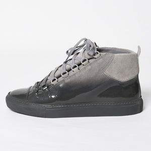 極美品 BALENCIAGA バレンシアガ Arena High アリーナ ハイカットスニーカー 373399 サイズ41 グレー グラデーション 中古 4a006543