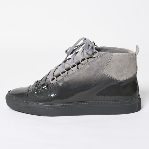 極美品 BALENCIAGA バレンシアガ Arena High アリーナ ハイカットスニーカー 373399 サイズ41 グレー グラデーション 中古 4a006543