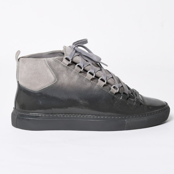 極美品 BALENCIAGA バレンシアガ Arena High アリーナ ハイカットスニーカー 373399 サイズ41 グレー グラデーション 中古 4a006543