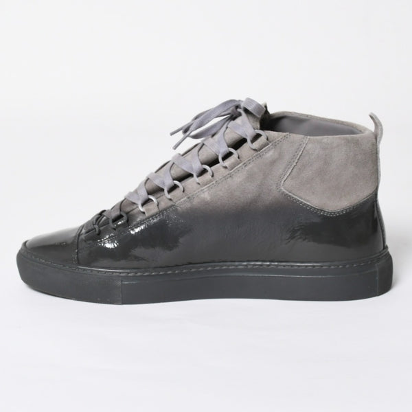 極美品 BALENCIAGA バレンシアガ Arena High アリーナ ハイカットスニーカー 373399 サイズ41 グレー グラデーション 中古 4a006543