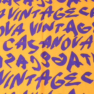 新品未使用 CASANOVA VINTAGE カサノバヴィンテージ グラフィティーバンダナ イエロー パープル 4a007735B