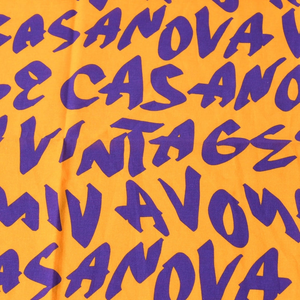 新品未使用 CASANOVA VINTAGE カサノバヴィンテージ グラフィティーバンダナ イエロー パープル 4a007735B