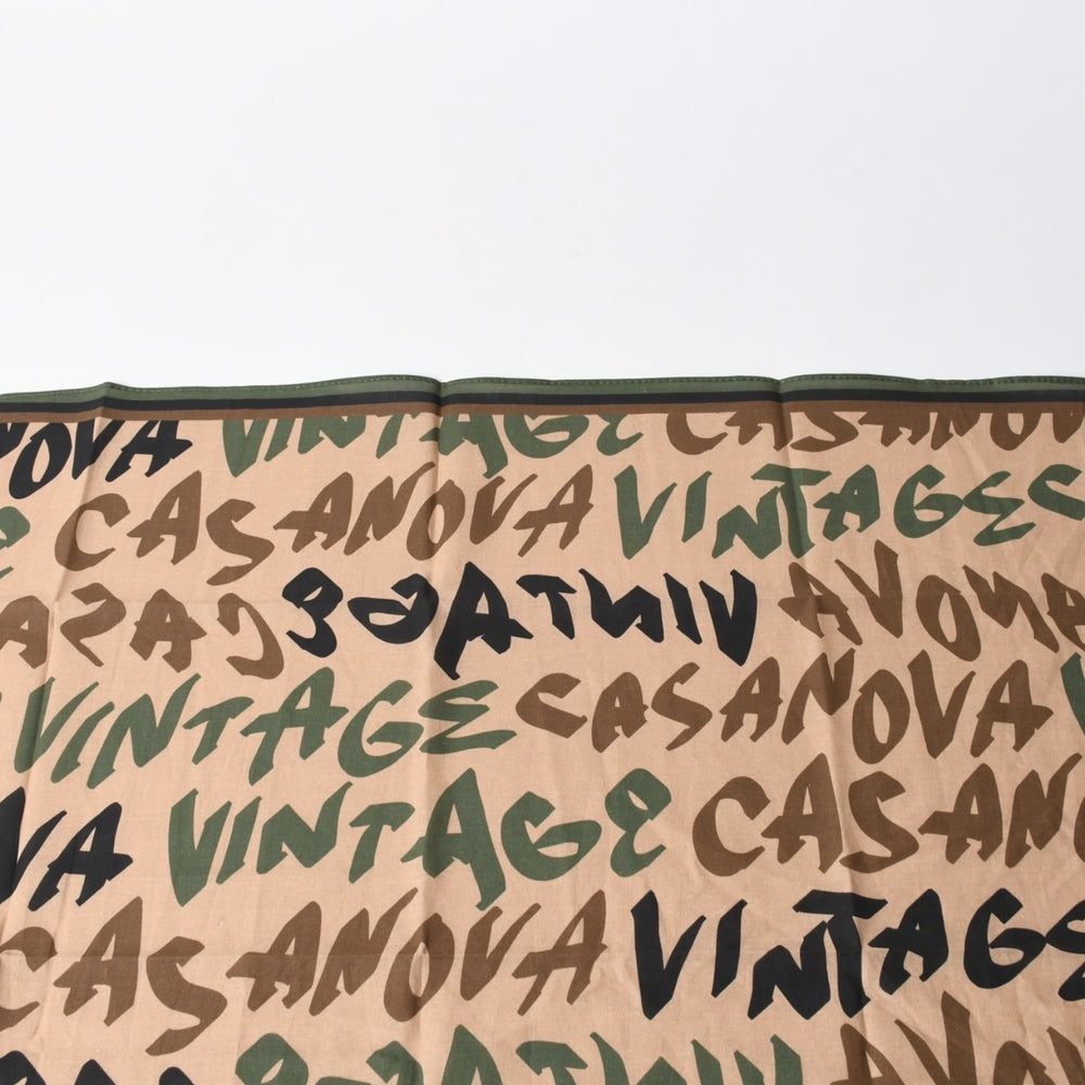 新品未使用 CASANOVA VINTAGE カサノバヴィンテージ グラフィティーバンダナ ターコイズブルー ホワイト 4a007735A