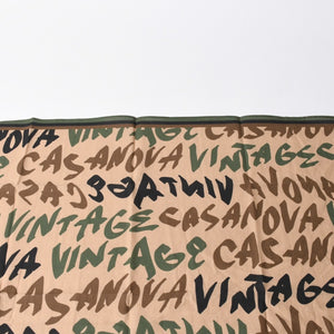 新品未使用 CASANOVA VINTAGE カサノバヴィンテージ グラフィティーバンダナ ターコイズブルー ホワイト 4a007735A